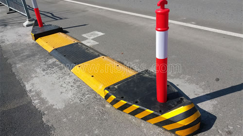人行安全岛 优质橡胶减速垫 交通设施安全防护行人踏板